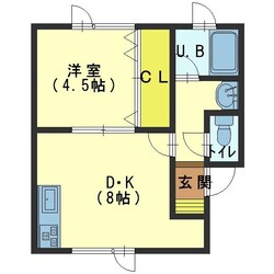 コーポﾌﾟﾘﾝｾｽの物件間取画像